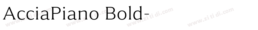 AcciaPiano Bold字体转换
